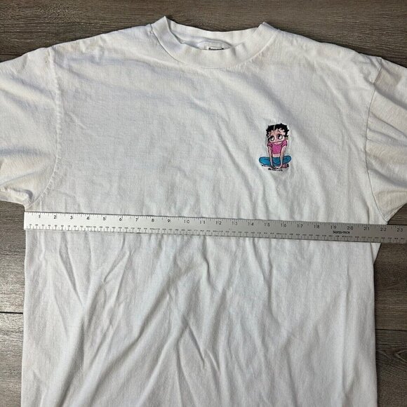 Vintage Betty Boop T Shirt Size XL PowerPro by Oneita Embroidered Single Stitch - Picture 7 of 8